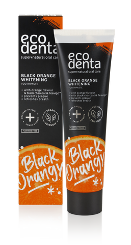 Ecodenta Black hvíttunar tannkrem með orange 100 ml