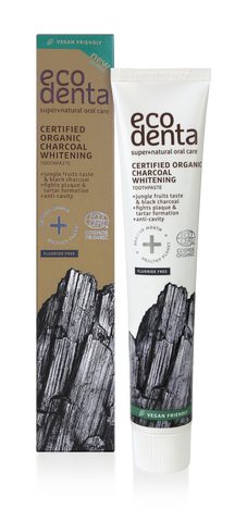 🖤Ecodenta lífrænt charcoal hvíttunar tannkrem