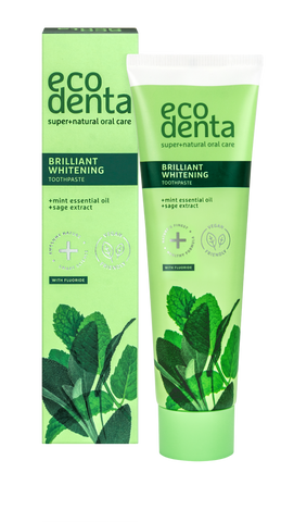 Ecodenta hvíttunar tannkrem - myntuoía & sage extract