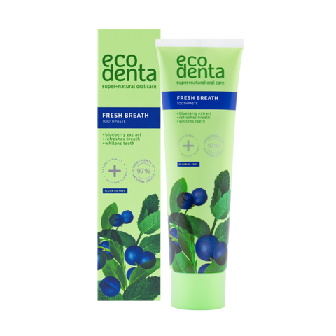 🫐 ECODENTA Blueberry & Mint Tannkrem - 100ml