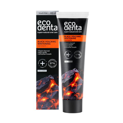 🌋 ECODENTA Black Volcanic Whitening - 100ml