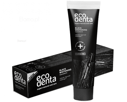 🖤Ecodenta Black Whitening tannkrem 100ml