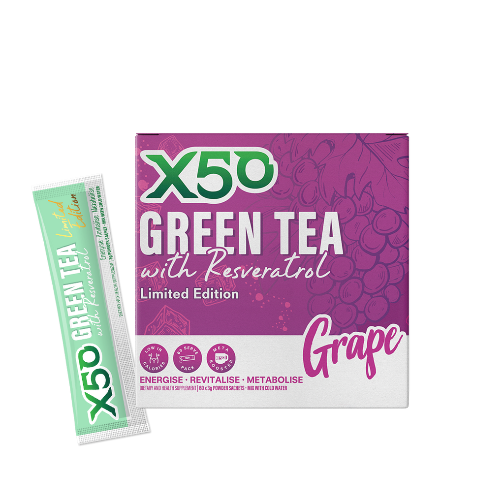 X50 Green tea + Resveratrol Grape leanbodyiceland