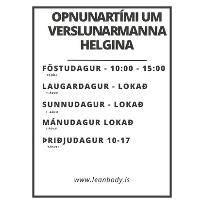 Opnunar tími