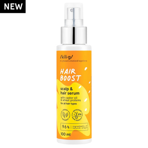 HAIR BOOST serum með castor olíu fyrir aukinn hárvöxt 100 ml