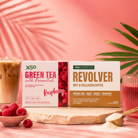 Green Tea Raspberry + MCT Kollagen ískaffi