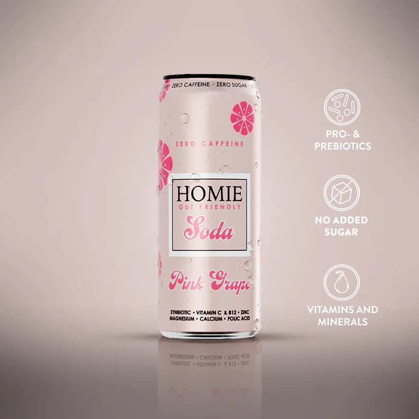 Homie Soda Pink Grape – bætt mellting, Drykkur | Lean Body ...