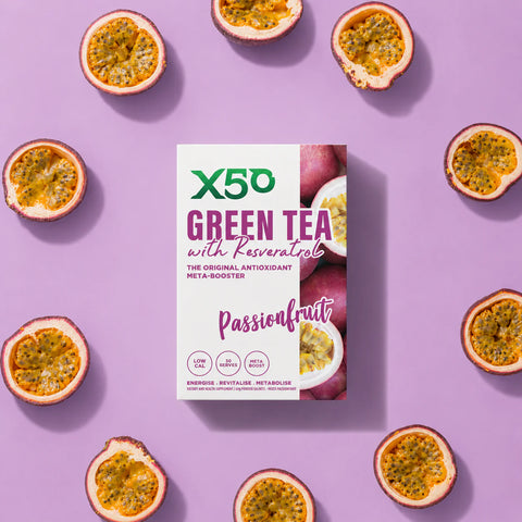 🍇 Grænt tea + Resveratol Passion 30. skammtar