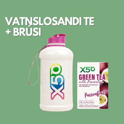 X50 Brúsi & X50 Passionfruit Te