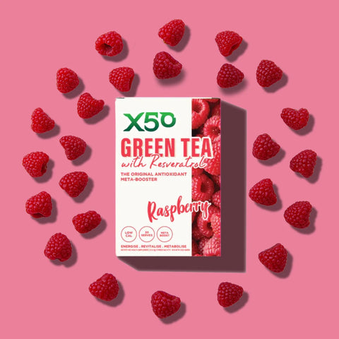 🍒 Grænt tea + Resveratol Raspberry 30. skammtar