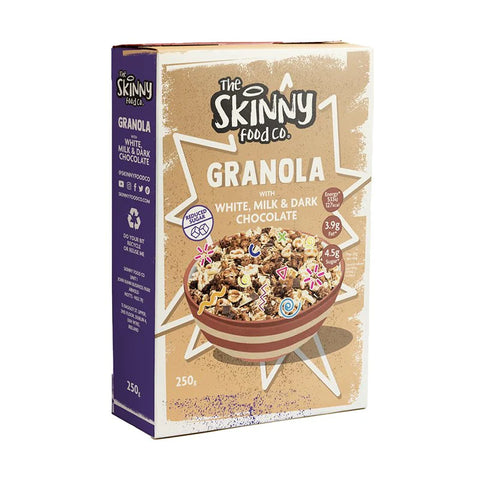 Skinny Granola - White Milk & Dark Chocolate Granola 250g